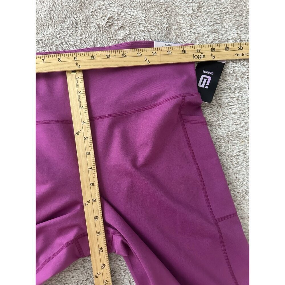 Id Ideology Compression High-Rise Side-Pocket Cropped Leggings Berry XL New - Picture 4 of 15